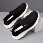 Mood Slip-on meeste l&otilde;uendist kingad hingavad kerged mugavad meeste kingad suvised meeste vabaajajalatsid Laisad lamedad kingad 39 must