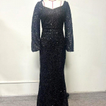 2025 V-kaelusega litritega trompetvarrukatega keskmise v&ouml;&ouml;kohaga pikk &otilde;htukleit Large must