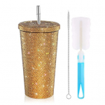 S&auml;delev termospudel, kaunistatud pintsel-kristallidega, roostevabast terasest isoleeritud pudel, s&auml;delev termokruus, s&uuml;nnip&auml;evakingitused emale, naisele 500ML