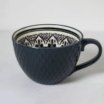 P&otilde;hjamaade stiili reljeefse tekstuuriga tass keraamiline kruus veetass piimatass kohvitass suure mahutavusega