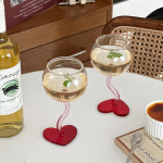 Pulmade &scaron;ampanja, Elegantne 10 untsi s&uuml;damekujuline pulmaklaaside komplekt, 2 tk, Pruudi ainulaadne kingitus aastap&auml;evaks, Kihlumiskingitused paaridele