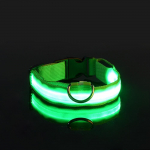 Nailonist LED &ouml;&ouml;ohutus vilkuv helendav pimeduses koerarihm Koerte helendav fluorestseeruv lemmiklooma koera kaelarihm XS