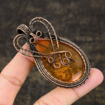 Baltic Amber Handmade Copper Wire Wrap Jewelry Pendant 3.03 i1m86
