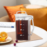 Clear Water Carafe Jug with Handle Dual -20&deg;C to 110&deg;C Scale for Iced Coffee Cold Brew 1.6 L