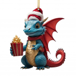 J&otilde;ulupuu kaunistused 2025. aasta uusaasta, rippuv armas draakonipoeg, akr&uuml;&uuml;list dinosauruse figuurid, 2D j&otilde;ulupuu kaunistusega ripats