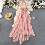 Uus suvemood Seksikad p&auml;itsed Seljata rannapuhkuse maksikleidid Naiste tugevad ebaregulaarsed &scaron;ifoonist boheemlaslikud riided M