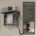 Majapidamise intelligentne steriliseerimisr&auml;tikute kuivatusrest vannitoa jaoks, konstantse temperatuuriga elektriline r&auml;tikuhoidik C34 Gray