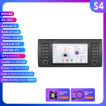 Hizpo 7-tolline 2-DIN Android 13 autode multimeediam&auml;ngija BMW X5 11 E53 E39 M5 1996-2003 jaoks Stereo GPS-navigatsiooniga Heli Intelligentne Carplay 4G Autoraadio S4 8Core 4G 32G