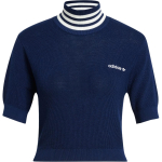 Adidas Originals Kitsas l&uuml;hikeste varrukatega kootud topp Naiste topid Sinine JC7680 M black