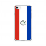 Coque iPhone &ndash; iPhone SE 2020 &ndash; Drapeau Paraguay &ndash; Supp &ndash; Mitmev&auml;rviline &ndash; Vertikaalne