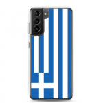 Coque T&eacute;l&eacute;phone &ndash; Samsung &ndash; Galaxy S21 Ultra &ndash; Drapeau Gr&egrave;ce &ndash; Souple &ndash; mitmev&auml;rviline