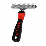 Kaherealised tihvtid Mugav k&auml;epide Koerte tarvikud Lemmikloomade hooldamise kammi reha kammi karusnaha puhastust&ouml;&ouml;riist must