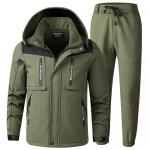 Meeste lumepaksendatud spordi&uuml;likond, soe spordijakk + p&uuml;ksid, kaheosaline komplekt M