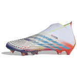 adidas Predator Edge+ Low FG Al Rihla Pack - Valged Meeste Tennised Pilvevalge P&auml;ikesekollane Toitekas Sinine GW1040 40