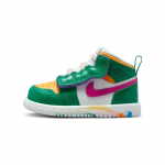 Jordan 1 Mid ALT Malakiit Valge &Uuml;likoolikuld Aktiivne Roosa (TD) Beebisneakerid DZ5536-300 23.5