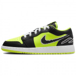 Air Jordan 1 Low SE GS Big Cat Energy Laste tossud Roheline Volt Valge DX6666-701