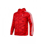 Adidas Jalgpalli Treeningtuulejakk Kiiresti Kuivuv Vabaaja Kapuutsiga Jakk Meeste Jakk Punane GR0683 S