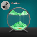 Metallalusel liivamaastik Liikuva liivaga kunstipilt Kineetiline elavliiv D&uuml;naamiline vedelikuga liivakell Voolav liivamaal Kodukujundus Kingitused 7 inch