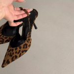 Moodsad naiste pumbad V&ouml;&ouml;pandlaga Rihm Terava ninaga &Uuml;ks l&ouml;&ouml;k Paljad kontsad Saapad Leopardimuster Seksikas Uus Mood Kleit Sandalias De Mujer 35 leopardimustriline v&auml;rv