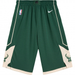 Nike X NBA koost&ouml;&ouml; Milwaukee Bucks SS25 Pehmed mugavad nahas&otilde;bralikud mitmek&uuml;lgsed kiiresti kuivavad l&uuml;hikesed p&uuml;ksid Meeste l&uuml;hikesed p&uuml;ksid Roheline 3Z2B7BABZ-BUCKS M