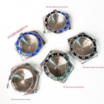 40 mm GMT-kellakarp Rolex Sea-Dwellerile, &uuml;hildub 2813, 8215, 3804 mehhanismidega GMT Blue-Yellow Text Ceramic Case