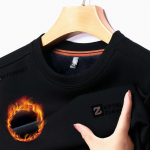 Talvine uus, &uuml;mara kaelusega pikkade varrukatega T-s&auml;rk Korea versioon trendi moest keskealine pluss samet vabaaja alusmantel 4XL