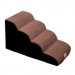 Koeritrepid v&auml;ikestele koertele, kaardus koeraastmed siseruumides, kutsikatele, eakatele lemmikloomadele, ramp, pestav Four Layer kohv/must