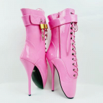 18cm/7 &Uuml;lik&otilde;rged Kontsad Kingad Naistele Tantsupeo Kingad Lukustatava Pahkluupaelaga Naiste Seksikad Fetish &Otilde;hukesed Kontsad Padalukud Kingad 36 roosa