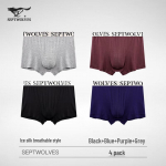 Septwolves Men's Ice Silk Modal Boxer Briefs D7002-4B 2XL