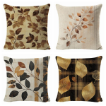 Uus s&uuml;gisene mitmek&uuml;lgne linane tr&uuml;kitud padjap&uuml;&uuml;r P&otilde;hjamaise kodu diivanikate Hingav ja mugav 45 * 45 throw pillow four-piece set