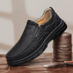 Retro Meeste Vabaaja Nahkkingad Kevad S&uuml;gis Hingavad Mugavad Tossud Mood K&auml;sitsi Valmistatud T&ouml;&ouml;kingad Madalad Kingad Loaferid Pluss 46 must