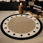 &Uuml;mmargune elutoa vaip Diivani kohvilaua matt Tuba P&ouml;&ouml;rleva tooli matt Magamistuba Voodi k&otilde;rval p&otilde;randamatt 80 * 80Cm brown