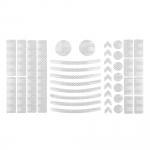 X AUTOHAUX 42 tk Mootorratta Peegeldusvastane K&otilde;ik Hoiatuslint V&auml;limised Peegeldusribad Mitmeotstarbeline PET-materjal Valge valge