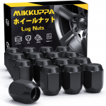 MIKKUPPA rattapoldid M12 x P1.5 Toyota, Mazda, Mitsubishi ja Daihatsu jaoks Kooniline 16 pieces must