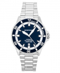 Emporio Armani Sea Explorer Roostevabast terasest Sinise sihverplaadiga Sukelduja Automaatne Meeste k&auml;ekell AR60087 200M sinine