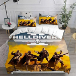 3D HELLDIVERS 2 Tr&uuml;kitud Voodipesukomplekt Tekikott Padjap&uuml;&uuml;r Voodipesu Voodilina Tekikate T&auml;is Suurus Queen Suurus King Suurus 70x133cm 2pcs