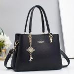 Trendikas naiste suur Korea stiilis &otilde;la- ja crossbody kott - Mitmek&uuml;lgne, elegantne naiste k&auml;ekott must