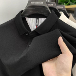 Meeste raske puuvillane pikak&auml;iguline polos&auml;rk - allakeeratava kraega, &uuml;hev&auml;rviline, s&uuml;giseks ja kevadeks 2XL