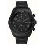 Fossil meeste Brownson kvartsist roostevabast terasest kronograafkell, &auml;ri-moe stiil FS5712 must