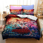 Voodikomplekt Stranger Things sarja Suurus Kolmeosaline komplekt EU Single 135x200cm gray