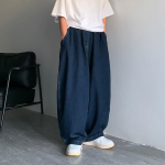 Meeste 4XL Tumesinine Y2K L&otilde;tvad P&uuml;ksid Denim Lai Jalg P&uuml;ksid &Uuml;le suuruse L&otilde;tvad teksap&uuml;ksid Meestele Harajuku Puuvillane Korea Stiil Br&auml;ndi R&otilde;ivad M tumesinine v&auml;rv