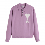 AMI Uus Polo Kraega Kootud Kampsun Jacquard Armastus Meeste Villane Kampsun XL