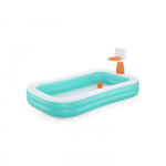 Petite piscine familiale gonflable Dunk N' Splash&trade; avec panier de basket 251 m x 168 m x 102 m valge