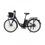 V&eacute;lo &Eacute;lectrique - YOUIN - Paris - 250W - 6 vitesses SHIMANO - Autonomie 35-40Km - Noir must