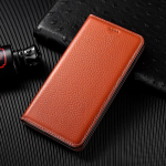 Luksuslik ehtsast nahast &uuml;mbris Samsung Galaxy S25 S24 S23 S22 S21 S20 Ultra FE S10 S10e S9 S8 Plus jaoks Klapp-pesaga rahakott-kate coque For Galaxy S10E pruun