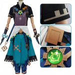 Kaveh Kost&uuml;&uuml;mikomplekt Kost&uuml;&uuml;mikomplekt Genshin Impact Cosplay R&otilde;ivastus &Uuml;laosa, P&uuml;kste, Aksessuaaride ja Kinnastega Xs Kuni Xxxl R&otilde;ivastus Cosplayks V&otilde;i Peoks XXXL