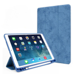 iPad Pro 12.9 2017/2015 &uuml;mbris pliiatsihoidjaga, Smart Cover kolmekordne alus automaatne uni/&auml;rkamine kaitse&uuml;mbris iPad Pro12.9 11 M2 2022 Pro12.9 A1895 A1876 blue