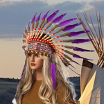 American Indian Native Headpiece Feather Headdress for Stage Show Dress up