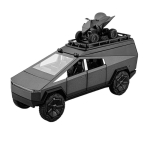 1/24 Tesla Cybertruck Matkaauto Maastikuauto Sulamist Valatud Metallist Mudelauto Heli ja Valgusega Laste M&auml;nguauto Kingitus S&otilde;brale Kingitus hall