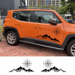 Autokleepsude graafika M&auml;gi Kompass Komplekt Dekoratsioon Decal Jeep Rubicon Renegade Wrangler Kia Fordile Vin&uuml;&uuml;lkate Autotarvikud 60cm